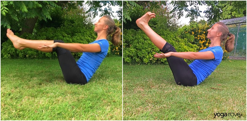 Yoga Poses for the Core- Boat Pose and Variation