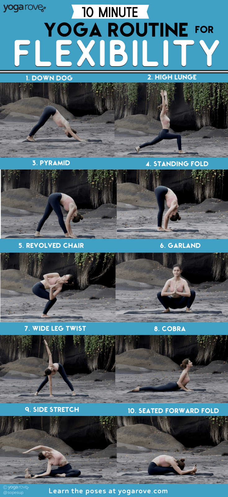 10 Minute Beginner Yoga Routine for Flexibility (+ Free PDF) - Yoga Rove