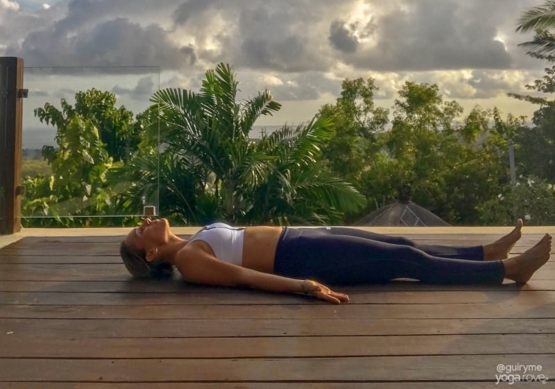 Yoga for Beginner Routine- Savasana- resting pose