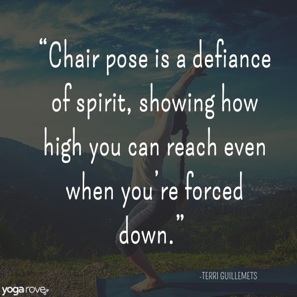 yoga quote chair pose