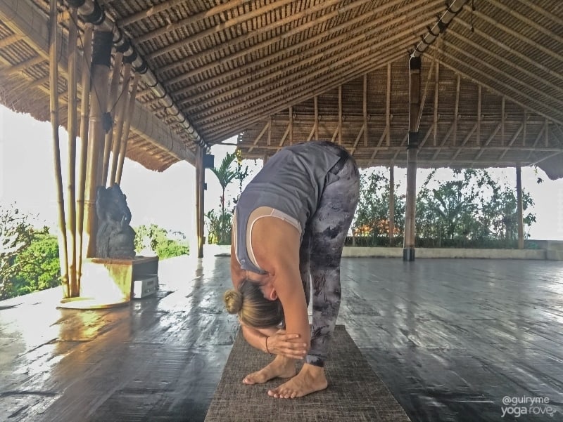 Ragdoll pose- yoga for stress relief