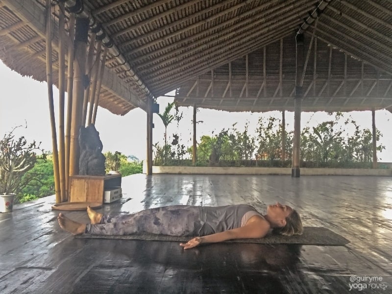 Savasana pose for stress relief last pose of sequence