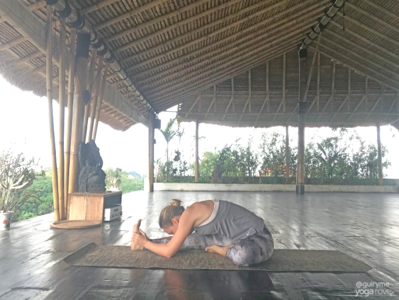 Seated Head to Knee Pose- yoga for stress relief