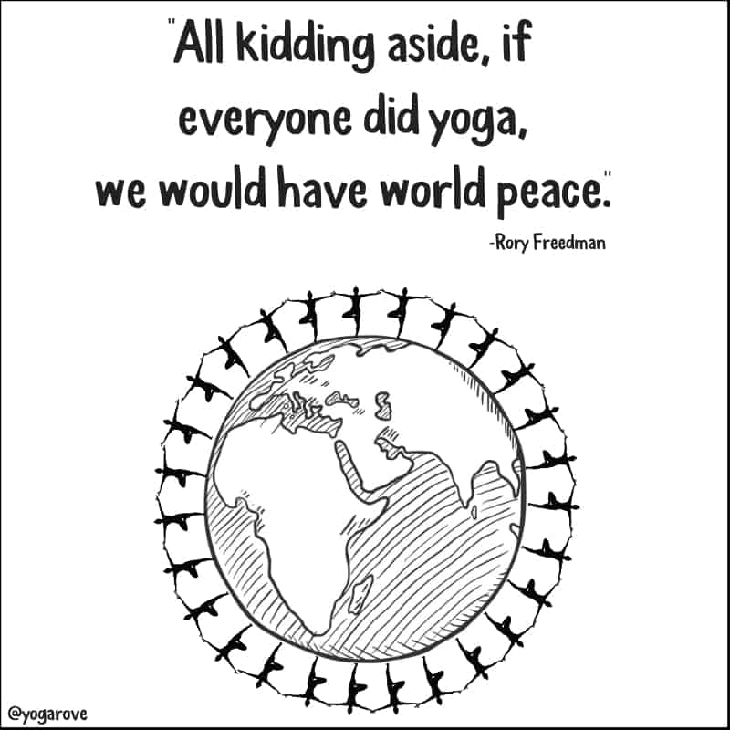 Funny yoga quote about world peace