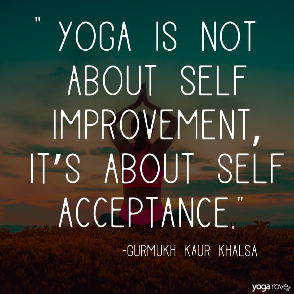 Yoga quote about self acceptance