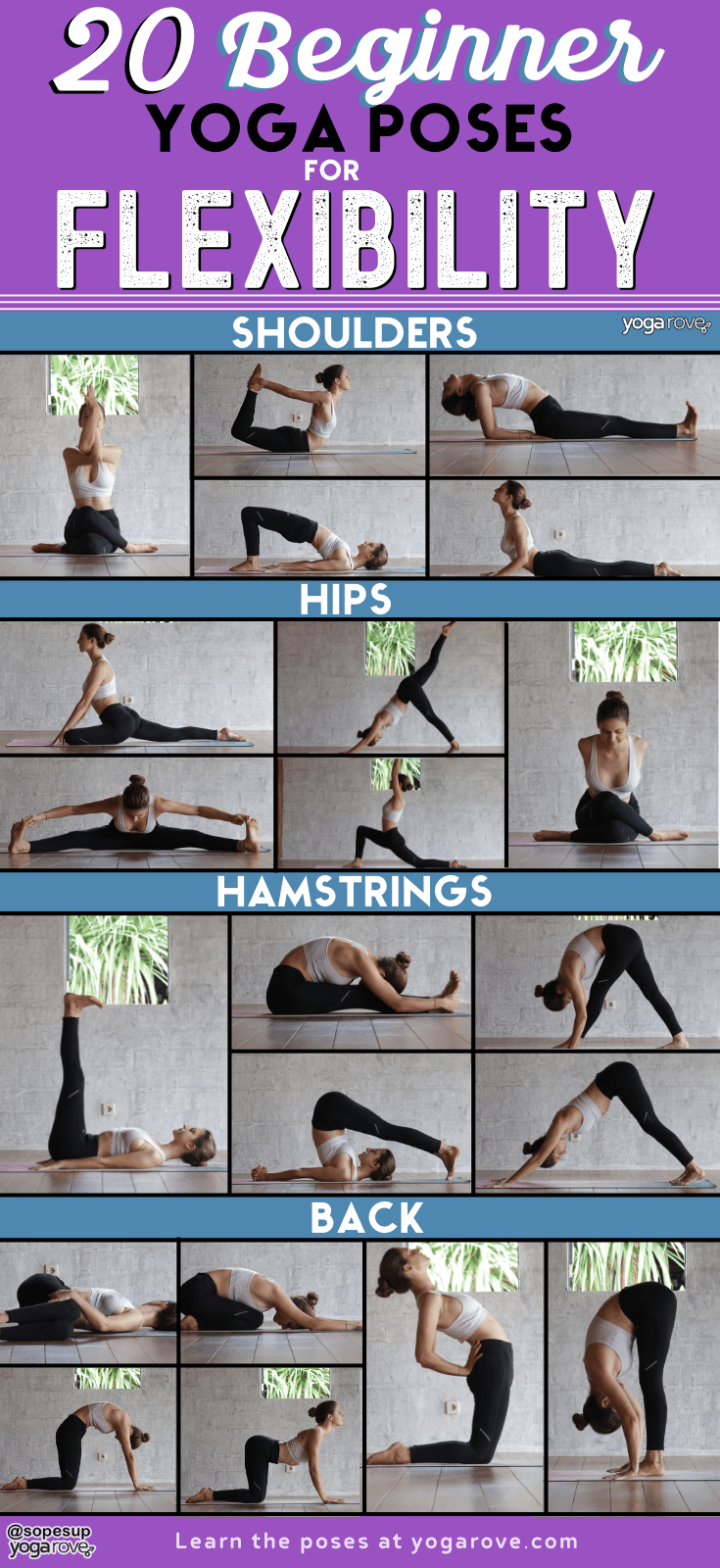 20 Beginner Yoga Poses For Flexibility Free Printable Yoga Rove