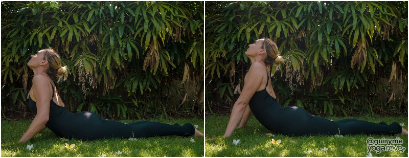 yogi practicing cobra pose to improve posture