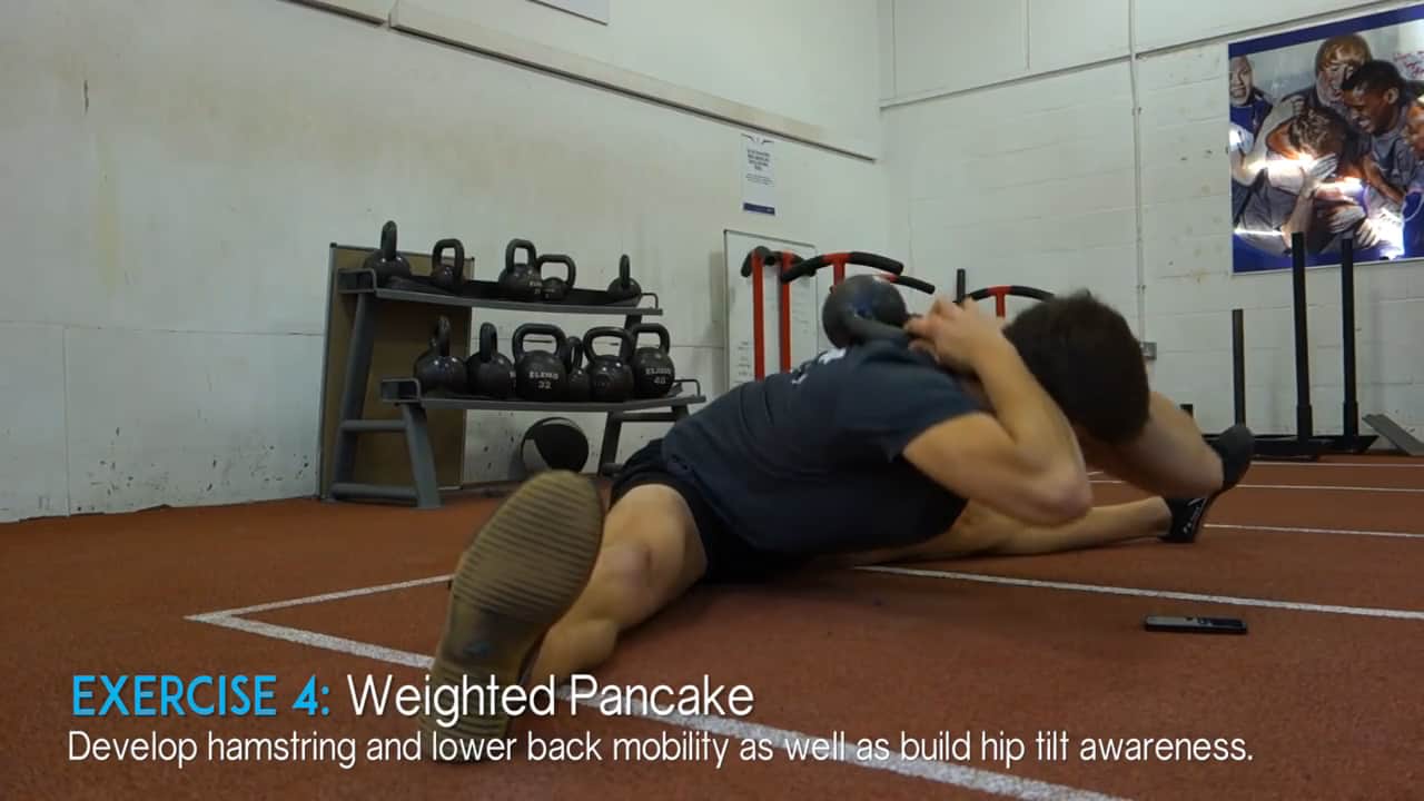 weighted pancake pose