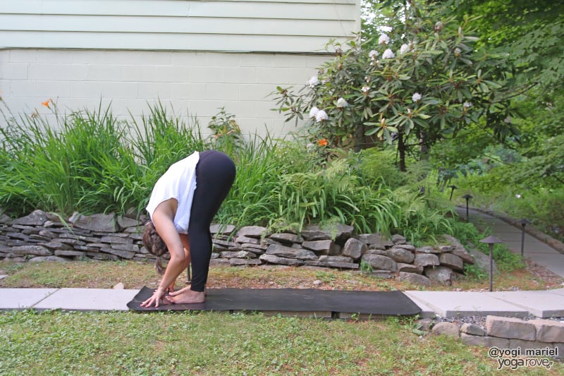 standing forward fold- practice yoga everyday