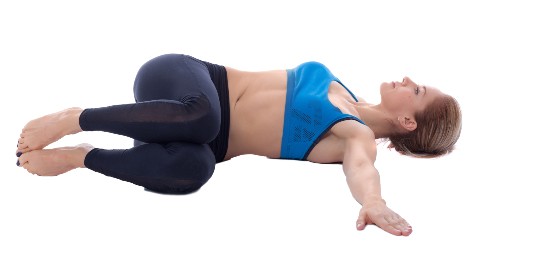 Supine Twist Yoga Pose