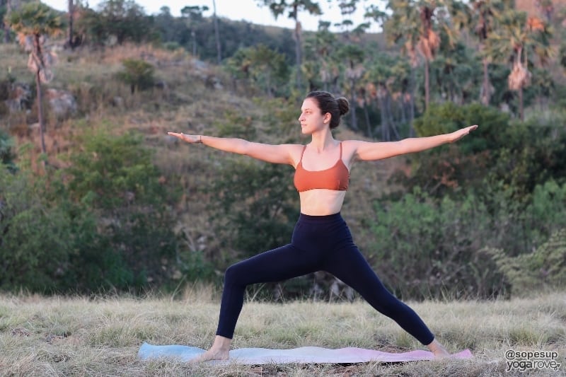 yogi practicing warrior II for mobility