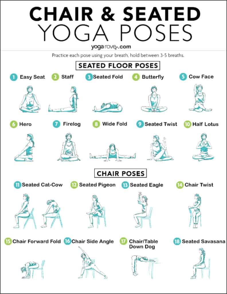 chair yoga sequence printable