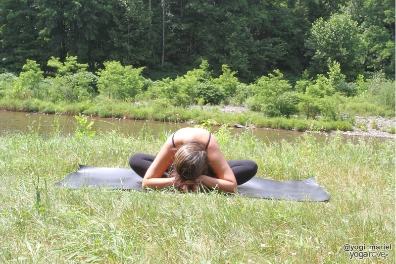 yogi practicing butterfly pose- yin yoga sequence