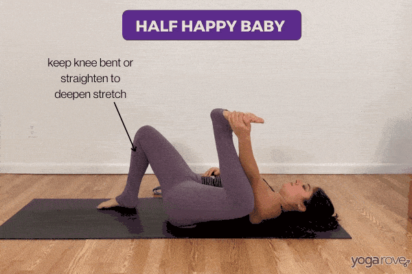 half happy baby is great for gently opening up the hips 