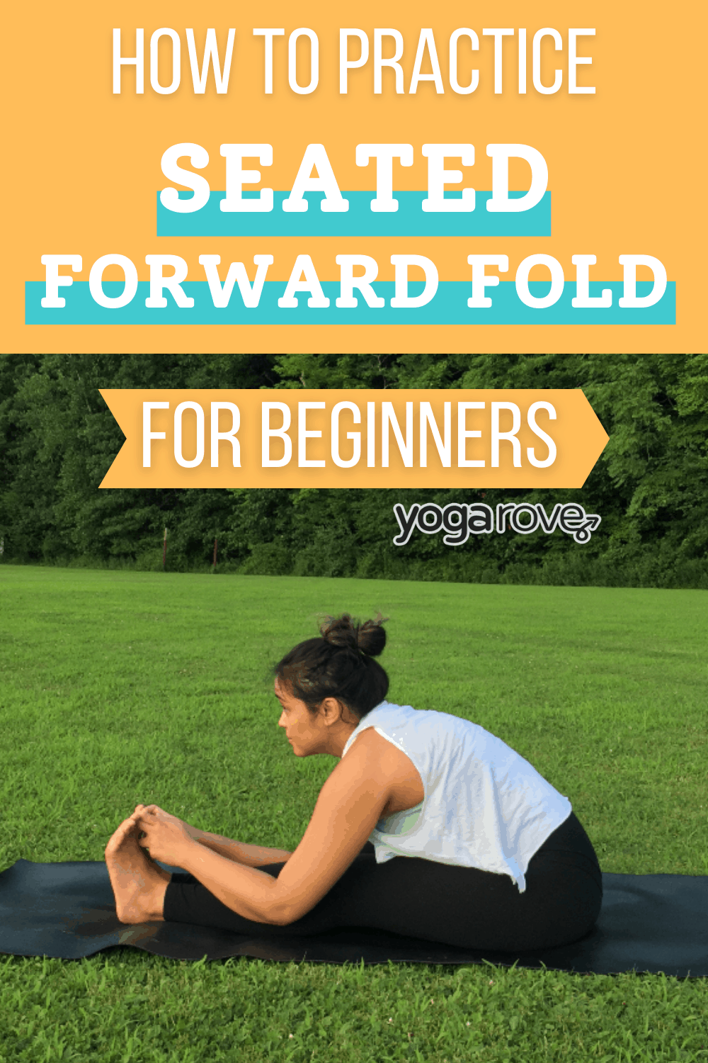 Yogi practicing Seated Forward Fold 